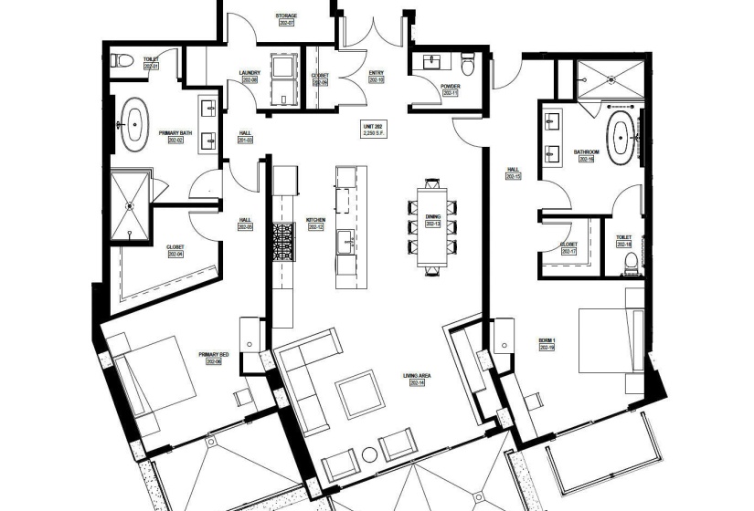 Floorplan Residence 2050, 3050, 4050