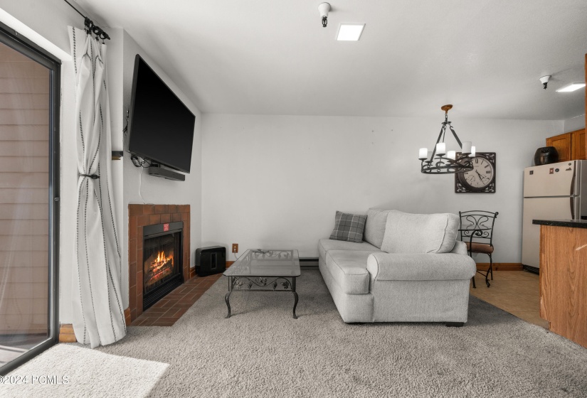 Living Area with Fireplace