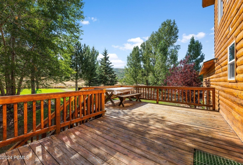 back deck, eastern side of house