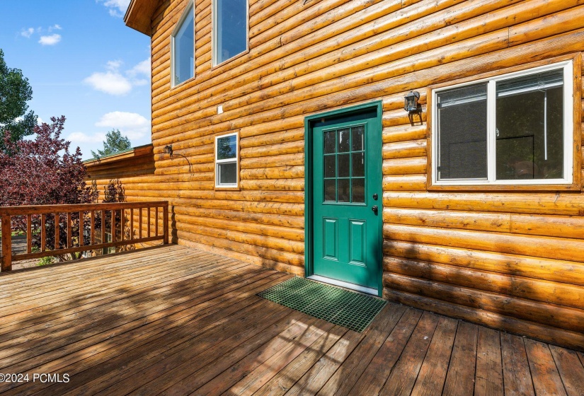 back deck, eastern side of house