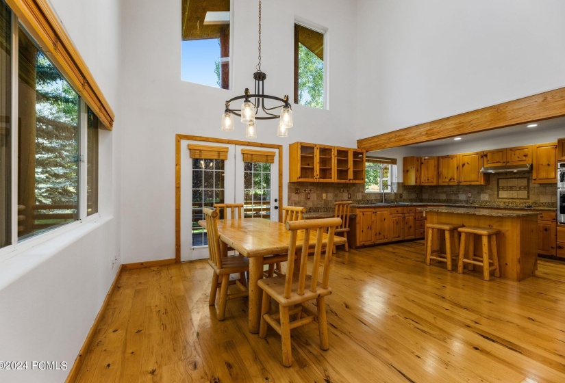 kitchen and dining area