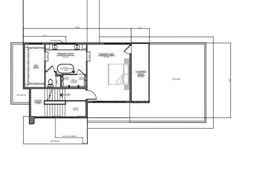 Upper level floor plan