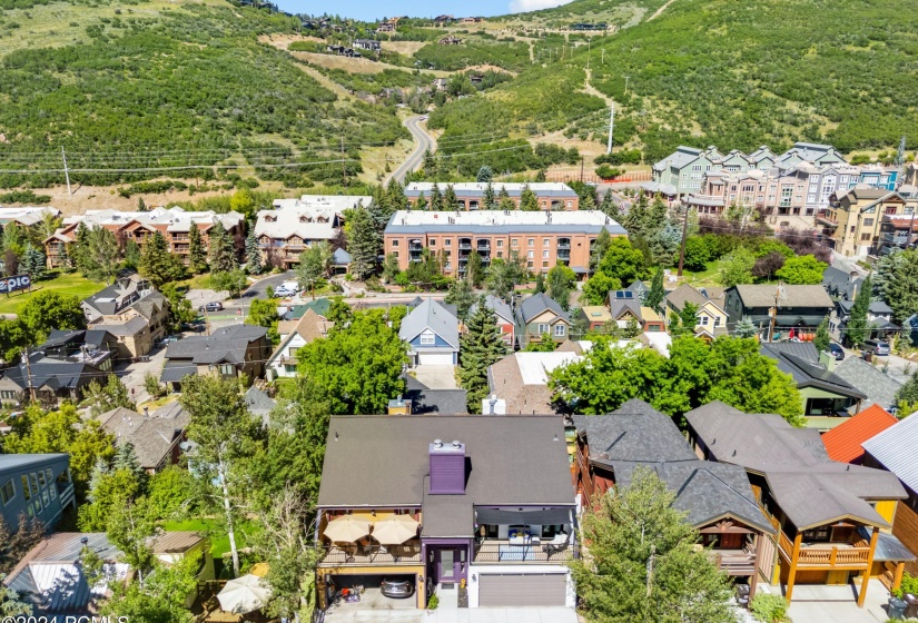 Aerial over house