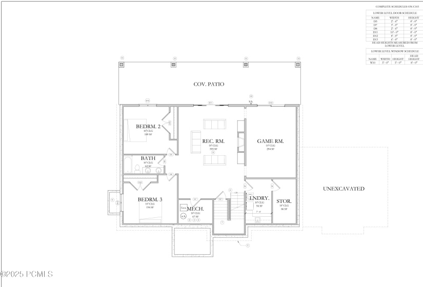 Plans for Timber Lakes Lot 811 Basement