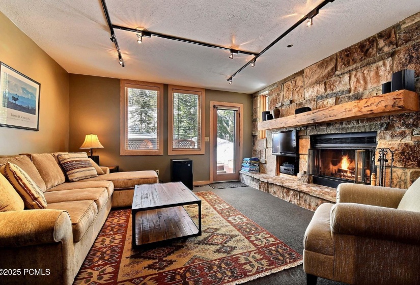 Lower Level Family room with fire