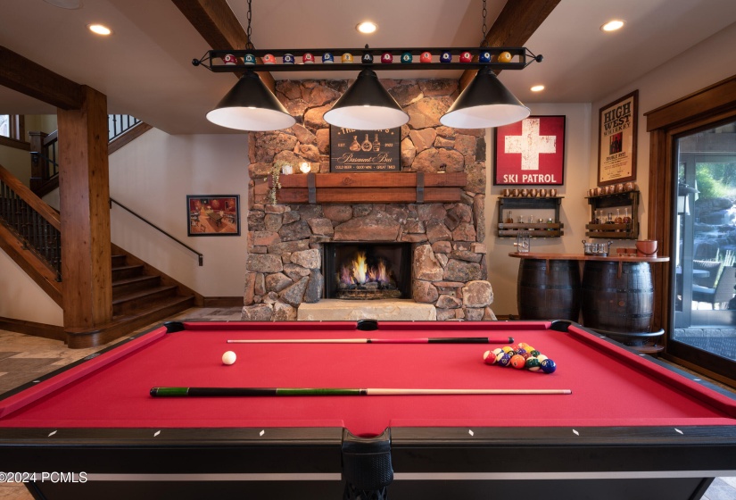 Pool Table & Gas Fireplace