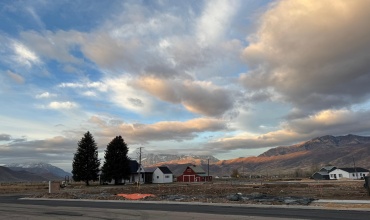 Flat land with mountain views