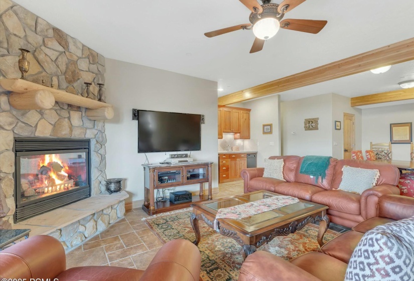Lower Entertainment Room with wet bar