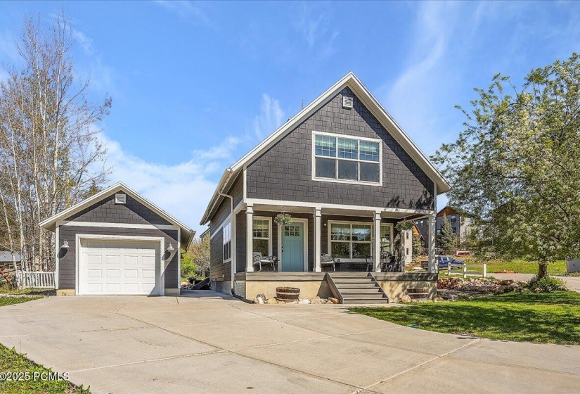 Slightly angled front view of home.
