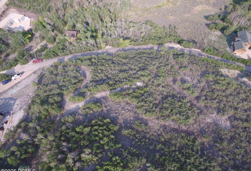 Drone view of lot