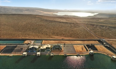 Looking west with Sand Hollow Reservoir