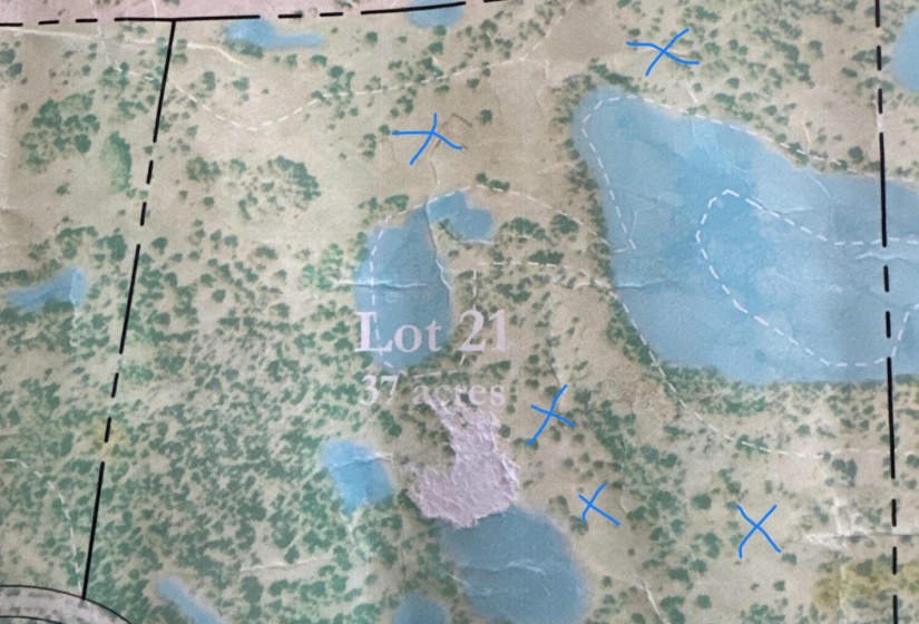 Plot map w:building sites Lot 21