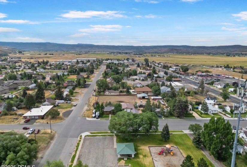 Ariel view of property