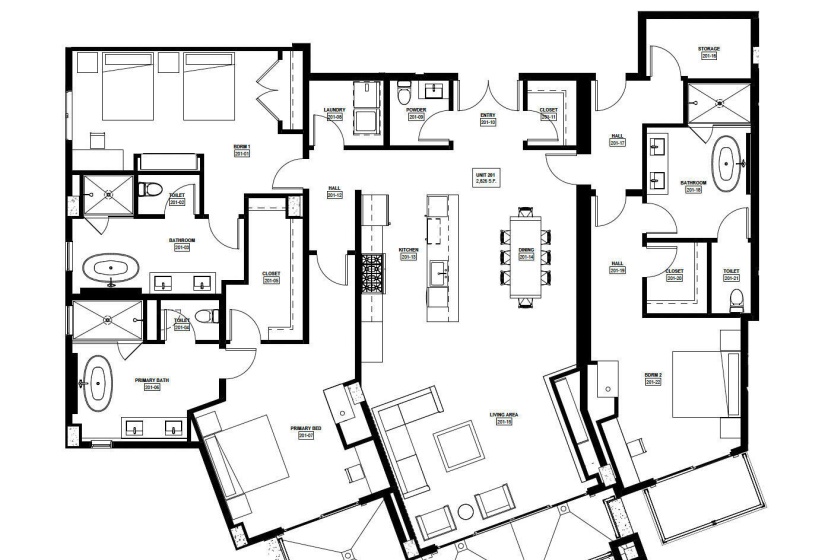 Floorplan Residence 2040, 3040, 4040