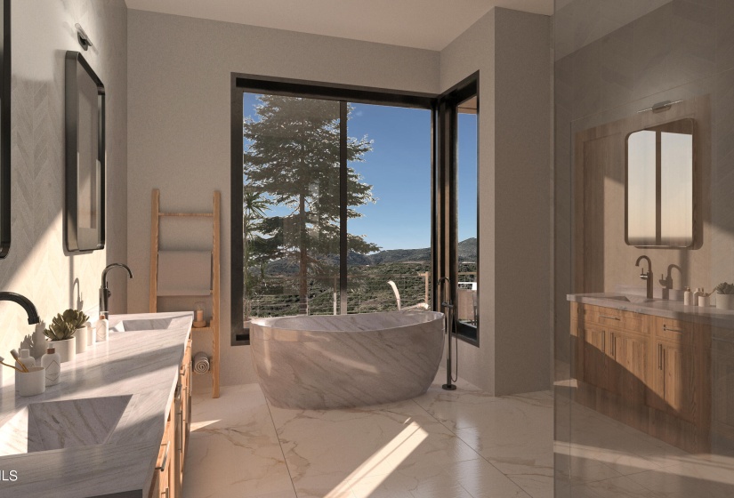 Teleios Master Bathroom - Rendering