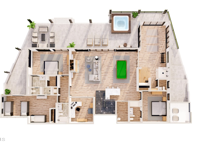 Teleios Floor Plan - Lower Floor